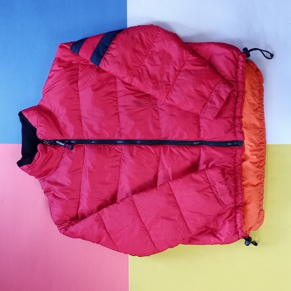 Vintage 90s Tommy Hilfiger Goose Down Puffer Jacket RED - Picture 8 of 14